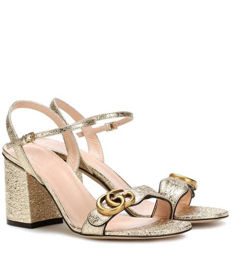 vintage gucci sandals gold white leather|Gucci high heels sandals.